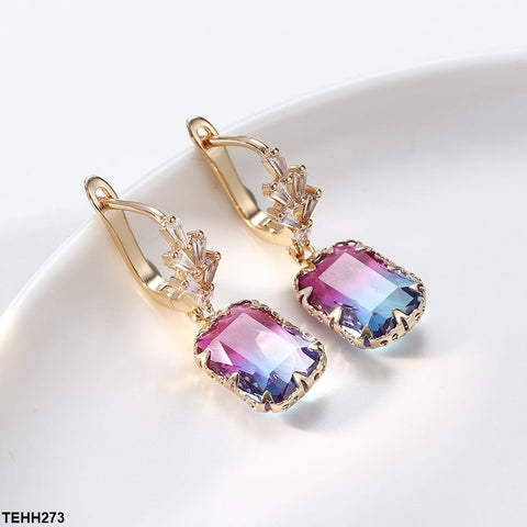 TEHH273 YLE Radiant Drop Ear Hoops Pair - TEHH