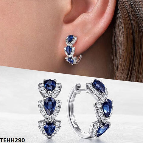 TEHH290 CSH Tear Round Ear Hoops Pair - TEHH
