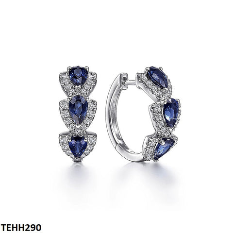 TEHH290 CSH Tear Round Ear Hoops Pair - TEHH
