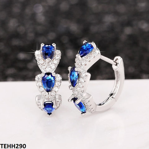 TEHH290 CSH Tear Round Ear Hoops Pair - TEHH