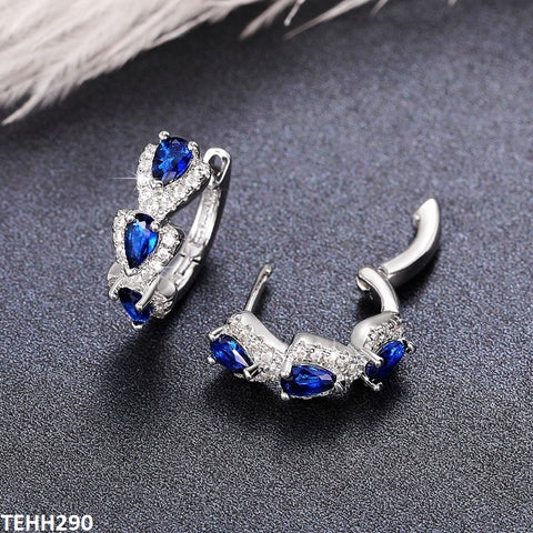 TEHH290 CSH Tear Round Ear Hoops Pair - TEHH