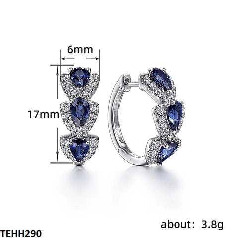 TEHH290 CSH Tear Round Ear Hoops Pair - TEHH