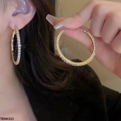 TEHH323 ZHL Round Drop Hoops Pair