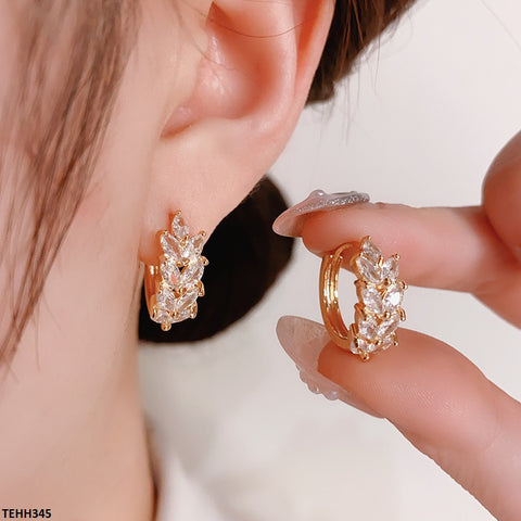 TEHH345 HJF Double Tear Ear Hoops Pair -TEHH