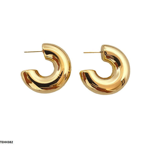 TEHH382 YYE C/Shape Ear Hoops Pair -CEHH