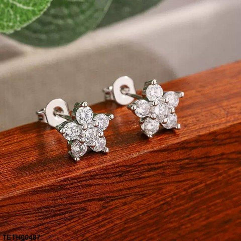 TETH00487 KYC Flower ZIRCON Tops Pair - TETH