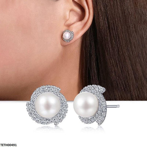 TETH00491 CSH Round Pearl Tops Pair - TETH