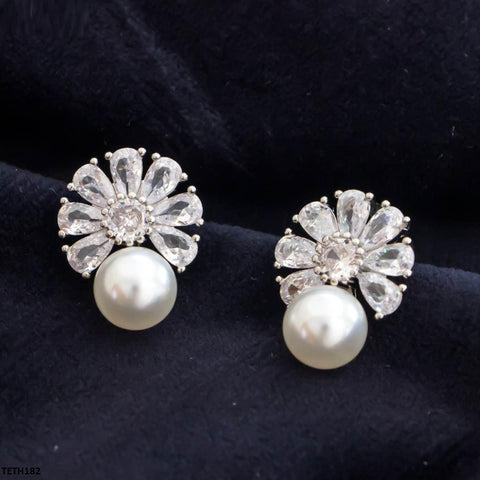 TETH182 CSH Flower Pearl Imp Tops Pair - TETH