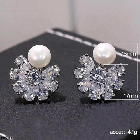 TETH182 CSH Flower Pearl Imp Tops Pair - TETH