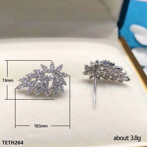 TETH264 CSH Leaf Stud Tops Pair - TETH