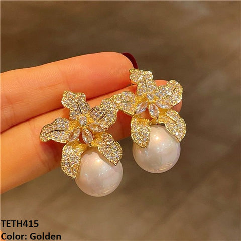 TETH415 DNG Flower Pearl Tops - TETH