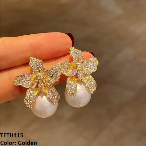 TETH415 DNG Flower Pearl Tops - TETH
