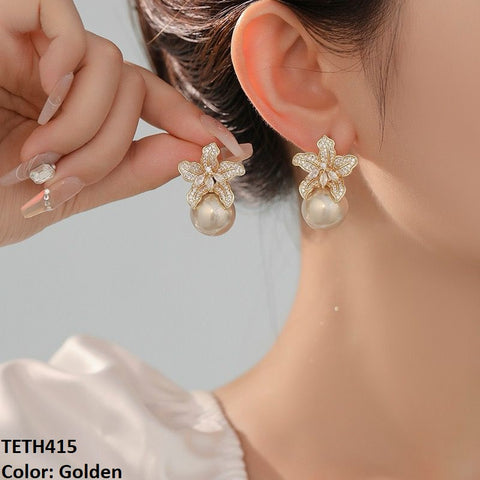 TETH415 DNG Flower Pearl Tops - TETH