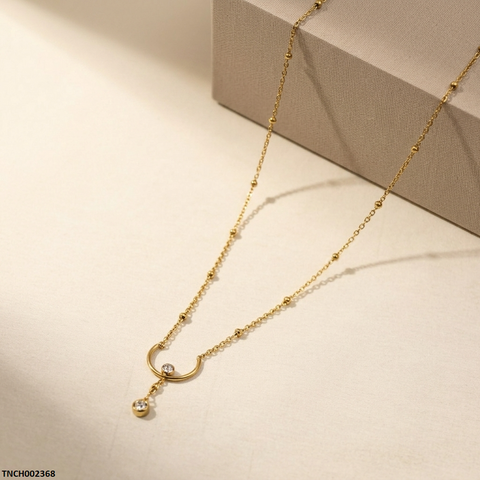 TNCH00368 MSJ Stainless Steel U Shape Necklace - TNCH