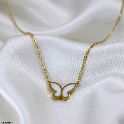TNCH00347 QSJ Stainless Steel Butterfly Necklace - TNCH