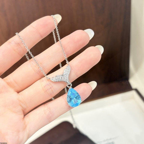 TNCH00431 CJD Fish Tail/Tear Drop Necklace - TNCH