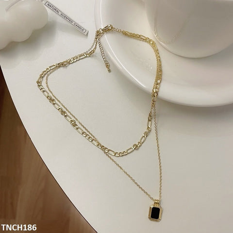 Discover the latest in fashion with the TNCH186 LSH Squared Layered Curb Chain Necklace. This stylish and trendy piece is the perfect addition to your jewelry collection. Crafted from high-quality materials, it is both fashionable and durable. Elevate your look with this must-have fashion accessory from TJ Wholesale Pakistan.