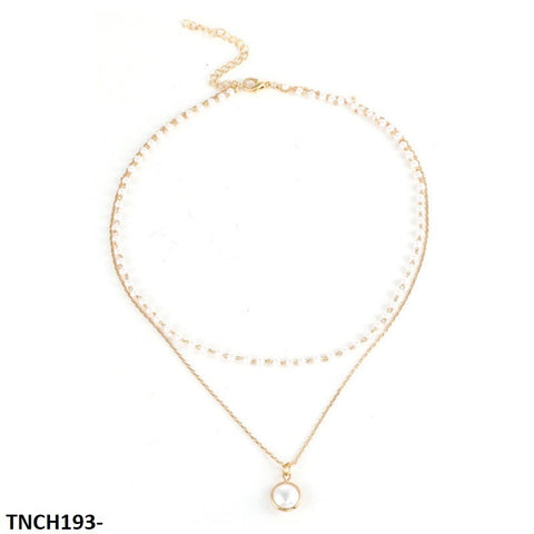 TNCH193 LQP Curb/Pearl Necklace - TNCH