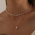 TNCH193 LQP Curb/Pearl Necklace - TNCH