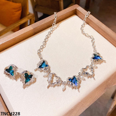 TNCH228 YHC Heart Link Chain Necklace Set - TNCH