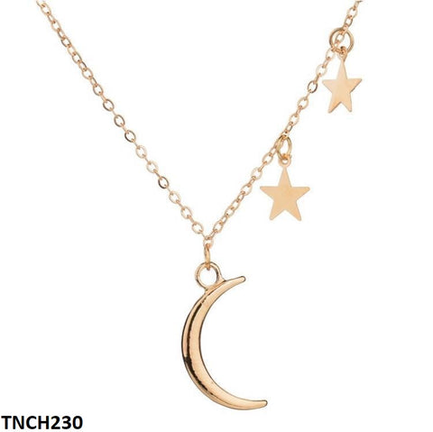 TNCH230 SGC Dual Star & Moon Necklace - TNCH