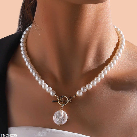 TNCH235 ZLX Coin Pearl Necklace - TNCH
