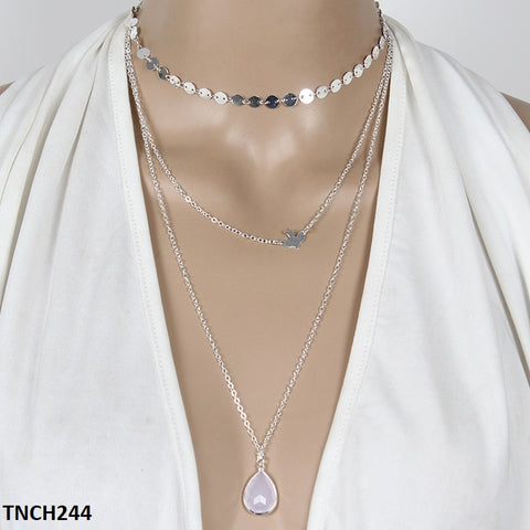 TNCH244 LQP Pear/Sparrow Necklace - TNCH
