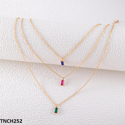 TNCH252 YYE Rectangle Step Necklace - TNCH