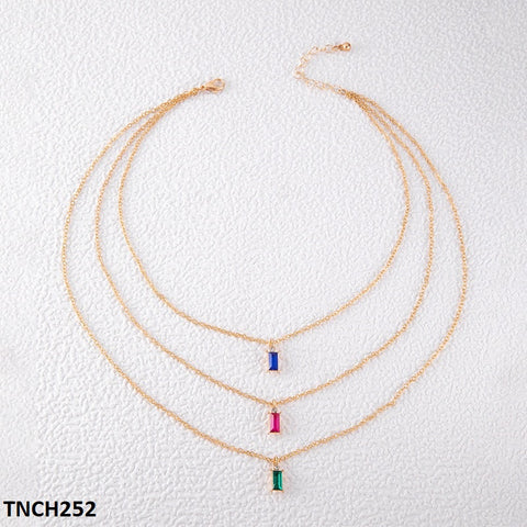 TNCH252 YYE Rectangle Step Necklace - TNCH