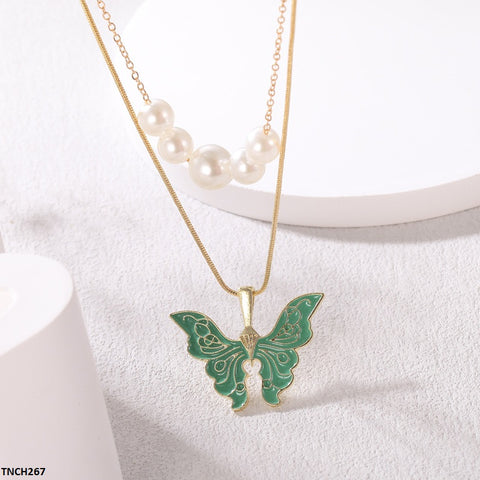 TNCH267 JMN Butterfly Chain  Necklace - TNCH