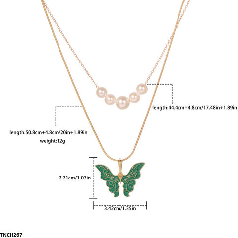 TNCH267 JMN Butterfly Chain  Necklace - TNCH