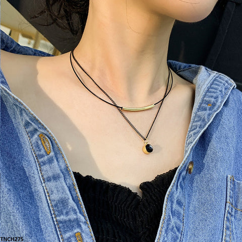 TNCH275 XST Double Chain Round Necklace - TNCH