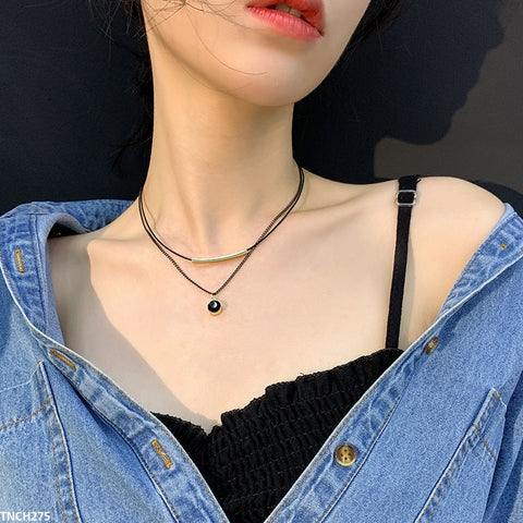 TNCH275 XST Double Chain Round Necklace - TNCH