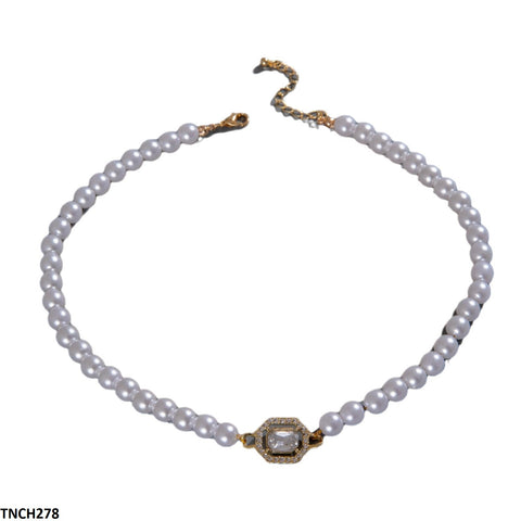 TNCH278 YYE Pearl Round Chain Necklace - TNCH