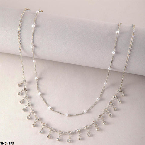 TNCH279 YYE Imp Round Stone Chain Necklace - TNCH