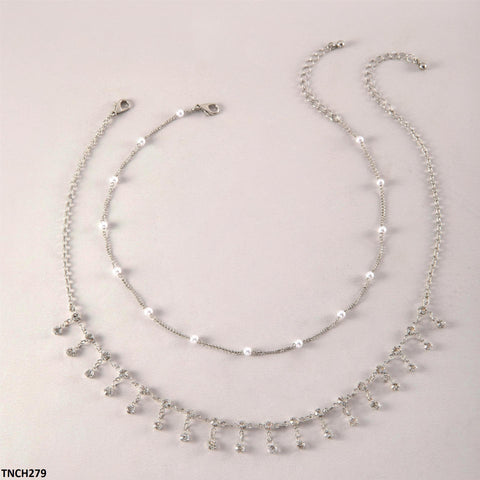 TNCH279 YYE Imp Round Stone Chain Necklace - TNCH