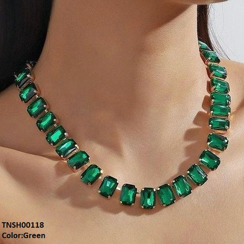 TNSH00118 YJJ Rectangle Link Necklace - TNSH