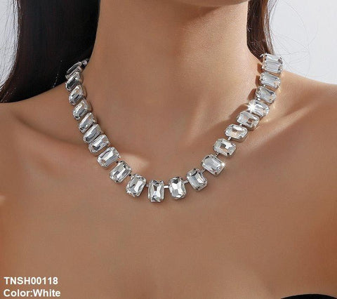 TNSH00118 YJJ Rectangle Link Necklace - TNSH