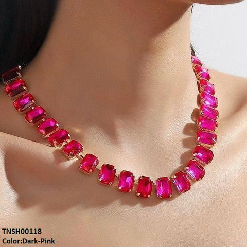 TNSH00118 YJJ Rectangle Link Necklace - TNSH