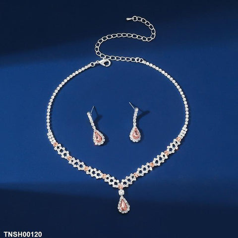 TNSH00120 YJJ Tear Drop  Necklace Set - TNSH