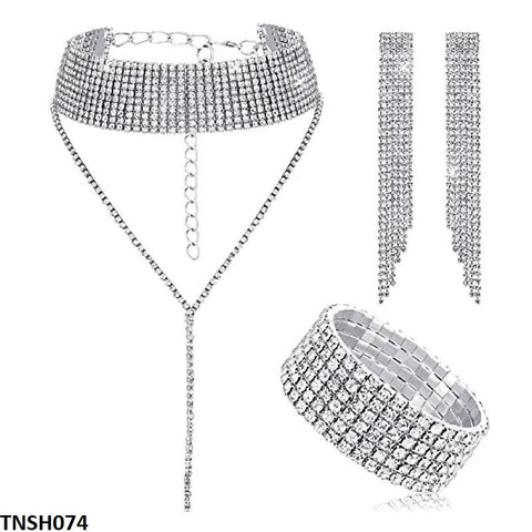 TNSH074 YJE Tessels Layered Necklace Set - CNSH