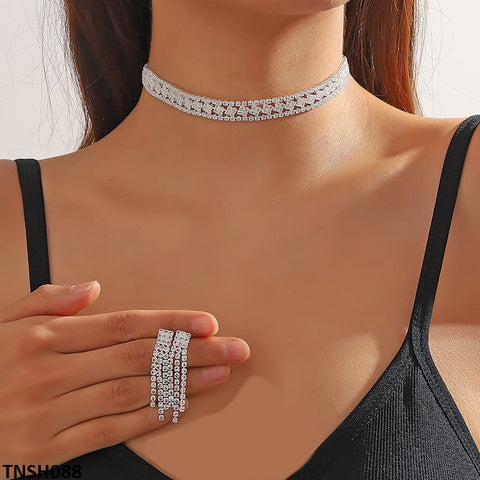 TNSH088 YJJ Tassels Necklace Set - TNSH