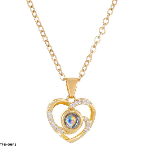 TPSH00641 QWN Heart-Eye Pendent with chain - CPSH