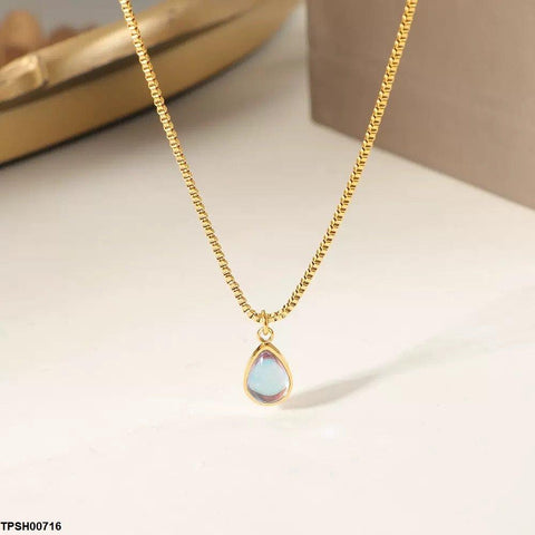 TPSH00716 DGF  Stainless Steel Tear Drop Pendant - TPSH