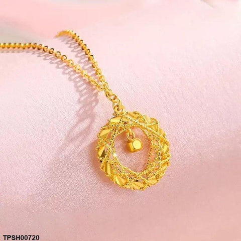 TPSH00720 DGF Stainless Steel Round Drop Pendent With Chain - TPSH