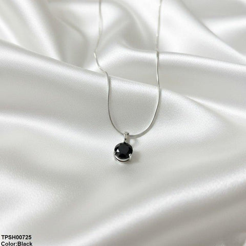 TPSH00725 WKO Round Drop Pendant With Chain - TPSH