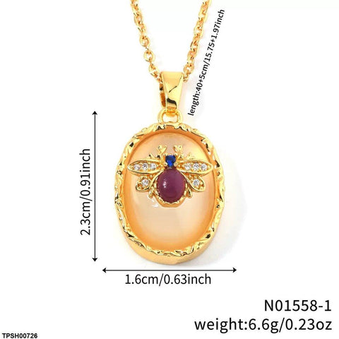 TPSH00726 WKO Bee Pendant With  Chain - TPSH