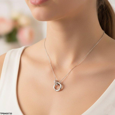 TPSH00730 JJF Round Heart Pendant With Chain - TPSH