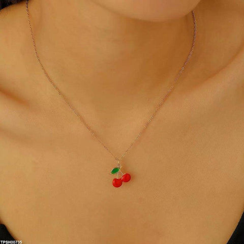 TPSH00735 QWN Cherry/Leaf Pendant - TPSH