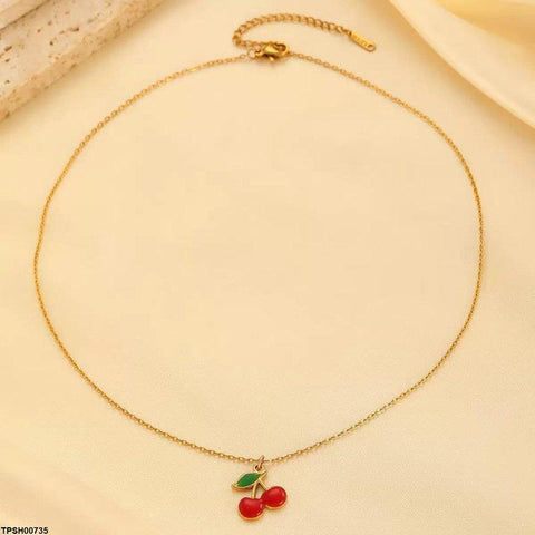 TPSH00735 QWN Cherry/Leaf Pendant - TPSH
